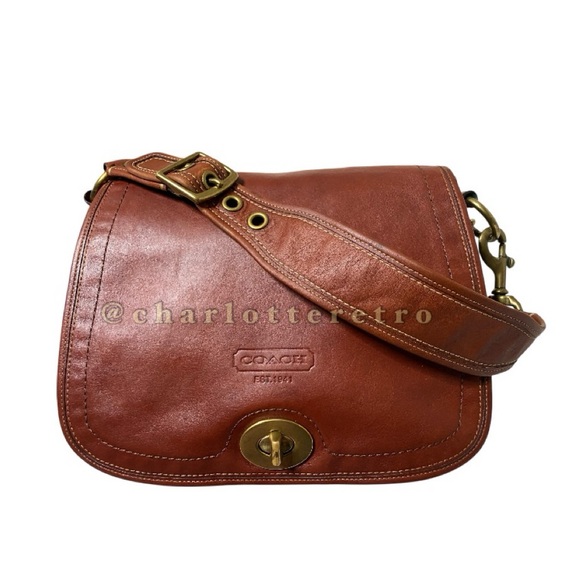 Y2K vtg Coach Legacy Leather Saddle Bag - Picture 1 of 16